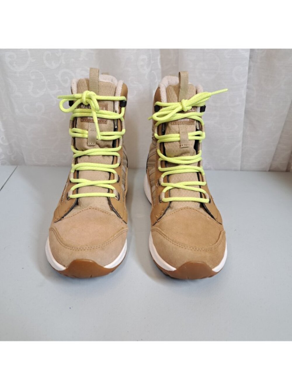Merrell Bravada Edge 2 Boots Womens 6.5 Tan Brown Hiking Waterproof Trail Suede - Picture 2 of 8